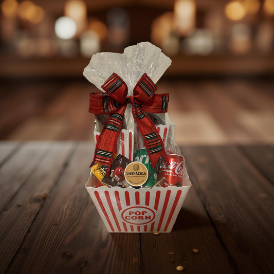 Christmas Movie Night Popcorn Bucket - Because every Christmas movie deserves snacks.