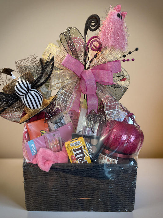Diva Glam Pamper Basket - Sparkle, Self-Care & Holiday Indulgence