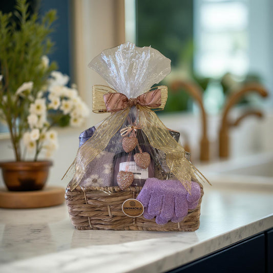 💜 Lavender & Lights (Self-Care Basket) – Unwind, unburden, and breathe — peace begins here.